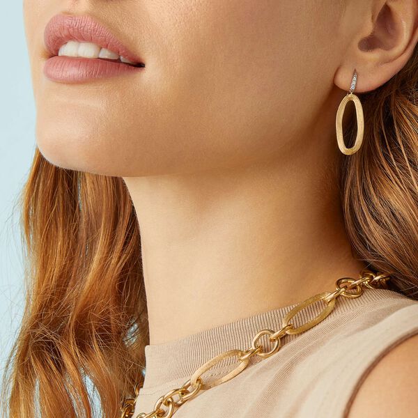 Jaipur Yellow Gold and Diamond Drop Earrings